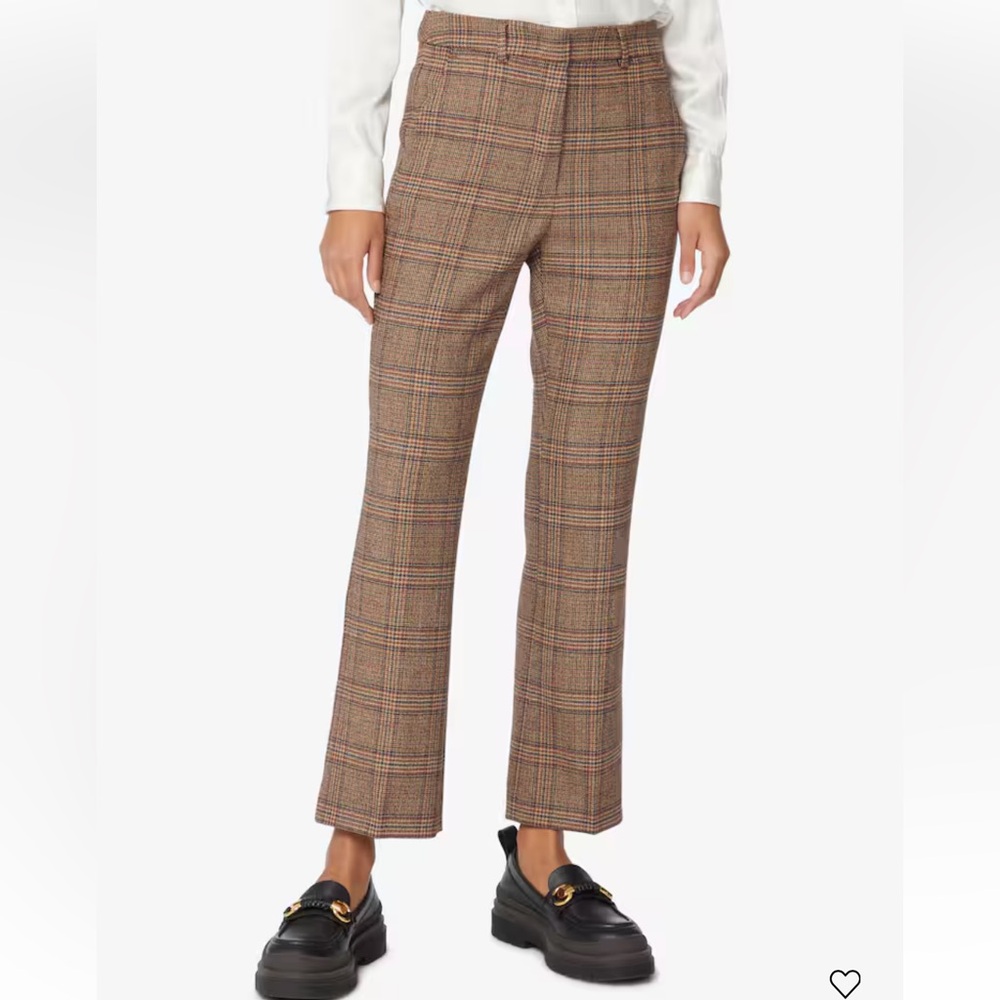 Max Mara Weekend Baco Plaid brown trousers. Retails for $390